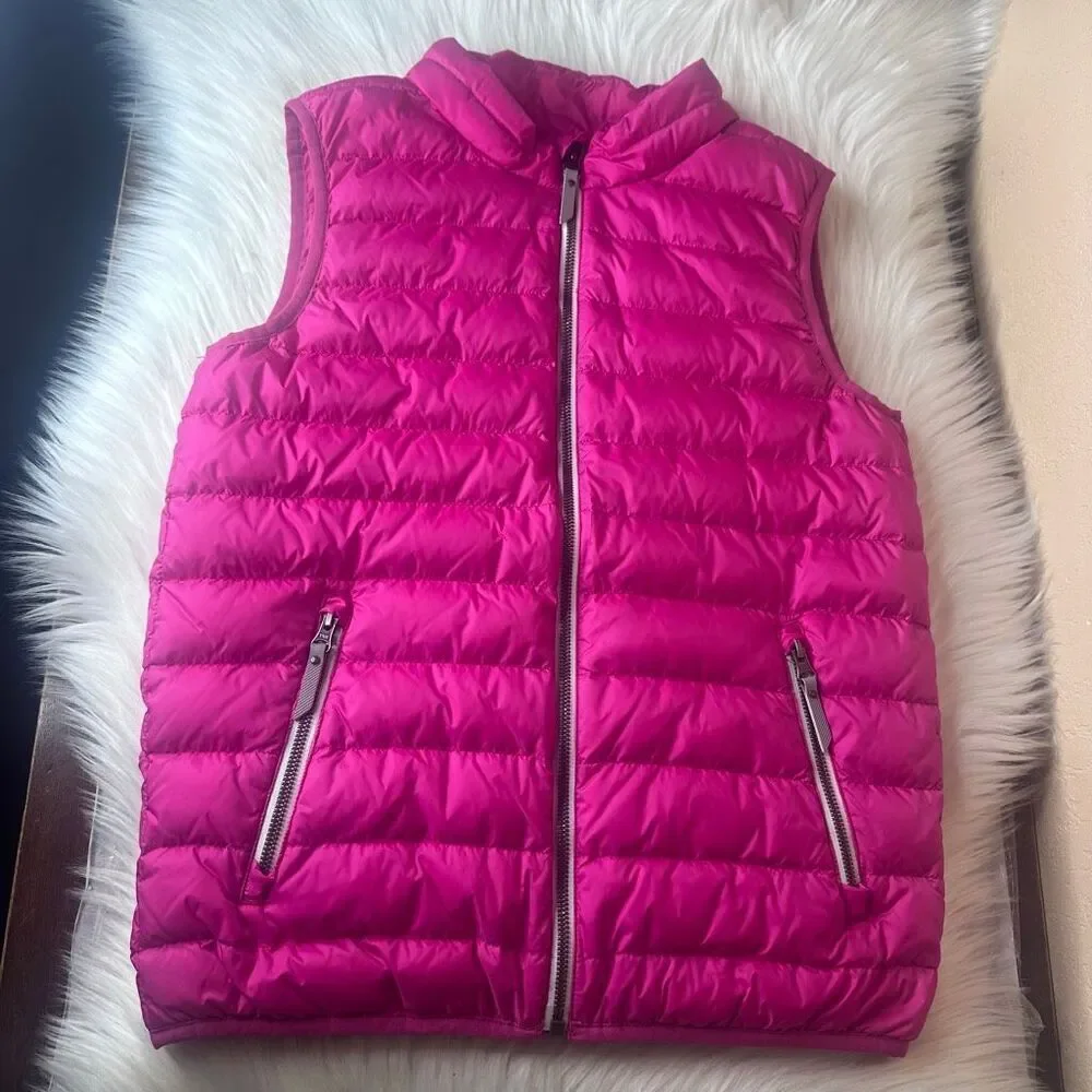 Hanna Andersson Pink Down Puffer Vest Size 14-16